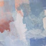 Contemporary "Summer Clouds" Abstract Seascape by British Artist Ian Mood, Framed Oil Painting