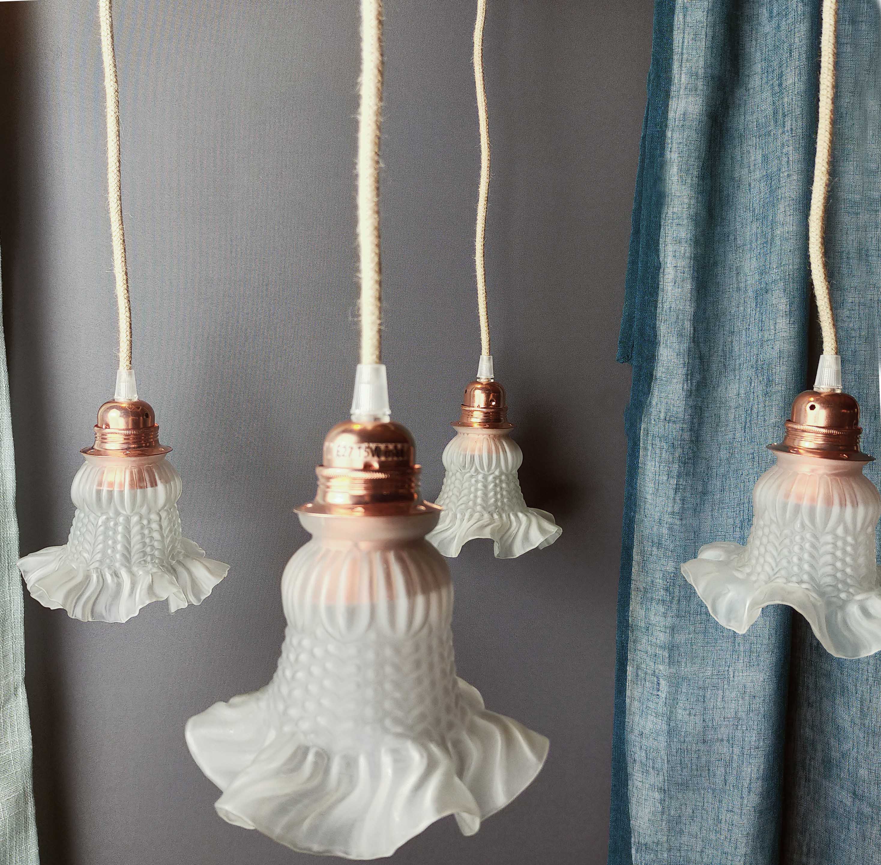 Suspension tulipes en verre