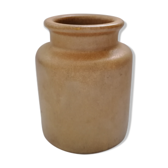 Old beige mustard pot - Brown - Pencil pot / Vase