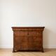 Antique solid wood chest of drawers with drawers and key.