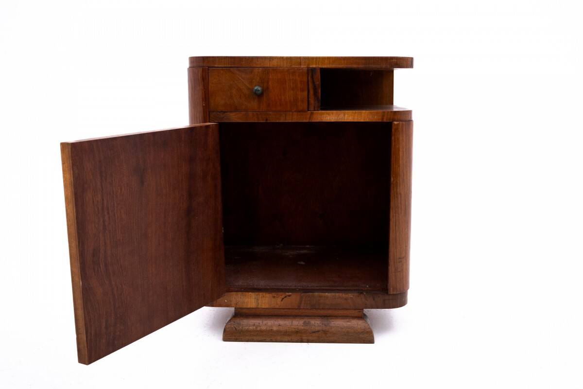 Pair of Art Deco bedside tables, Poland, 1930s.
