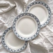 3 flat ironstone plates “Jenny” Saint Amand