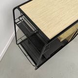 Perforated metal serving trolley style Mathieu Matégot