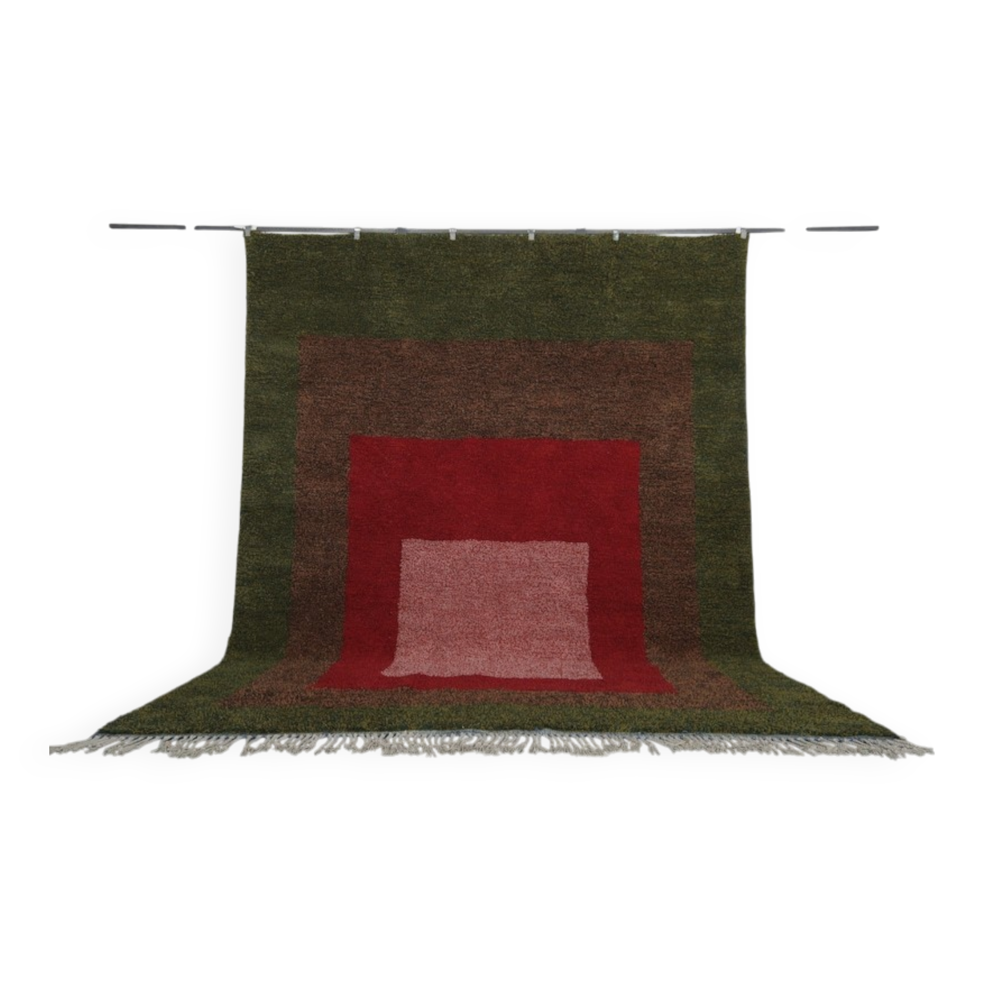 Authentic handwoven natural wool rug, size 200/300 cm.