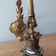 Wall light in bronze art nouveau with green opaline lampshades.