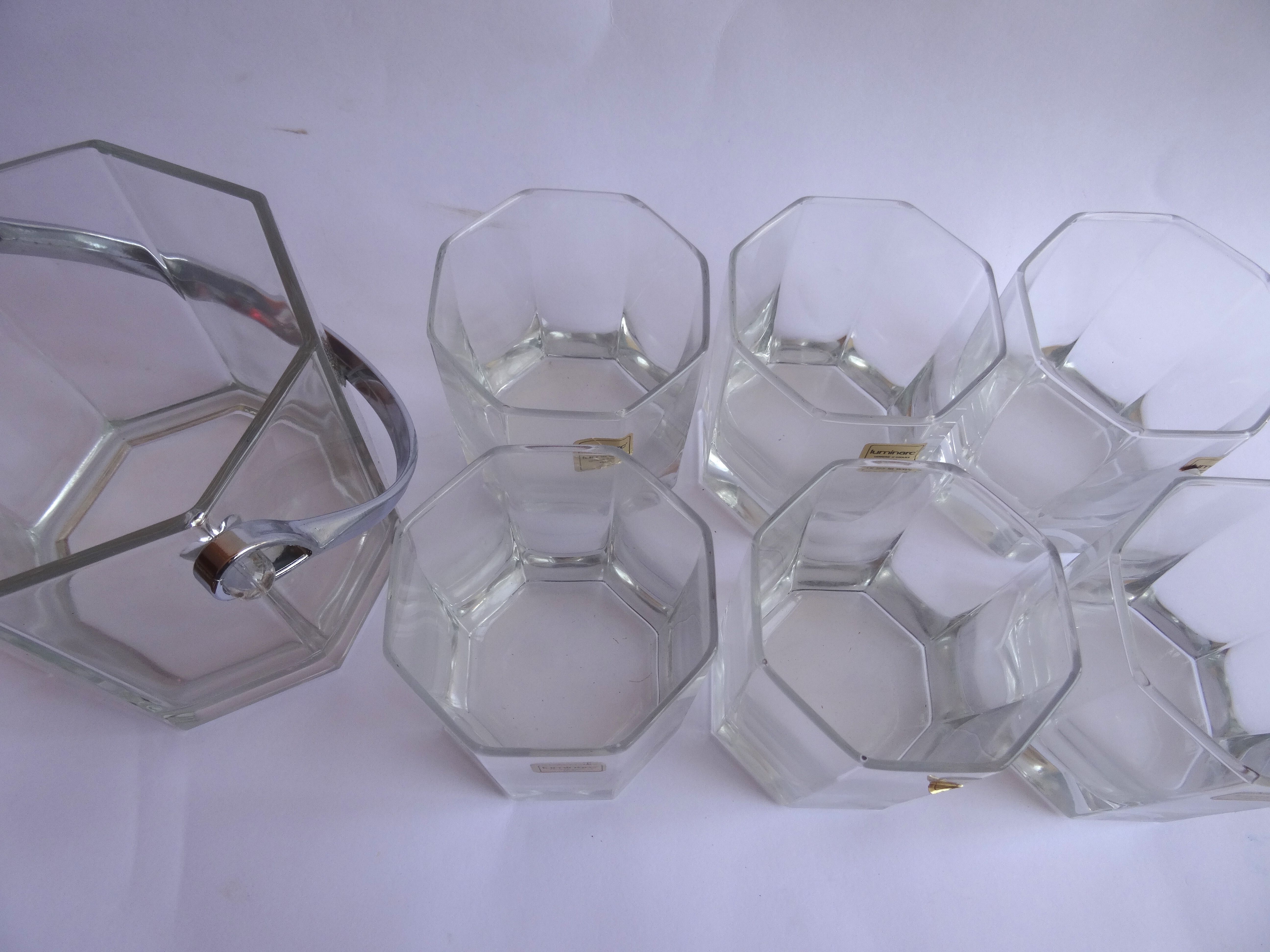 Ensemble verres à whisky et seau à glace Luminarc Octime