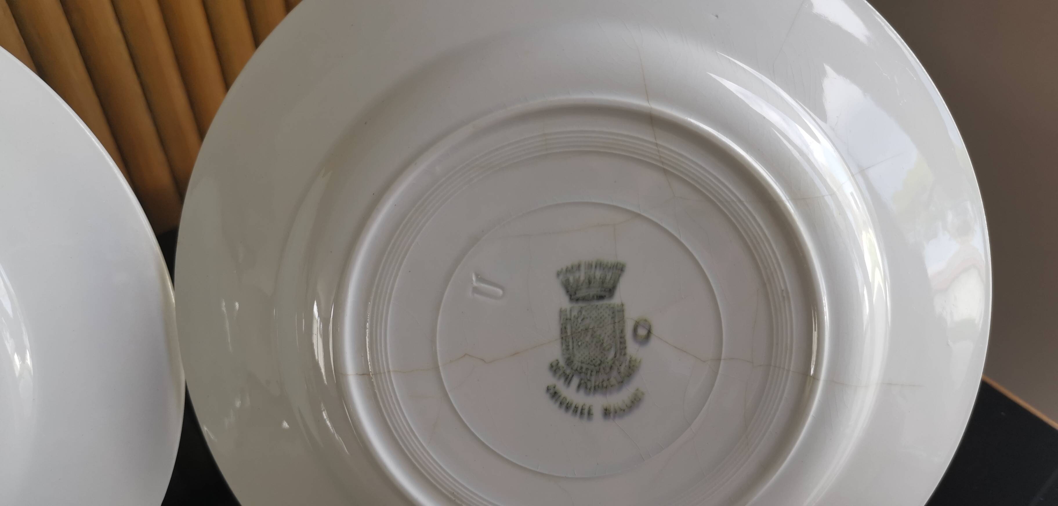 4 Terre de Fer Saint Amand et Hamage plates “Chicorée Williot” model