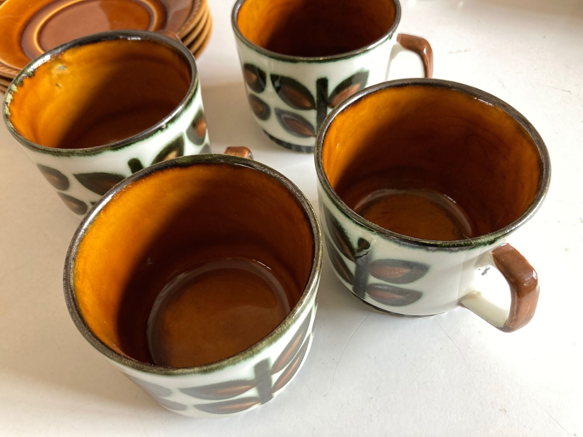 Set of 4 cups of rambouillet 1960 lunches from Boch Belgium
