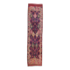 3x12 Red & Navy Blue Oushak Runner Rug, 83x352Cm