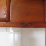 Minister's desk style L. Philippe – 2 drawers – cherry wood – faux leather desk mat