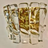Applique Venini verre murano large modèle structure dorure ,1970s