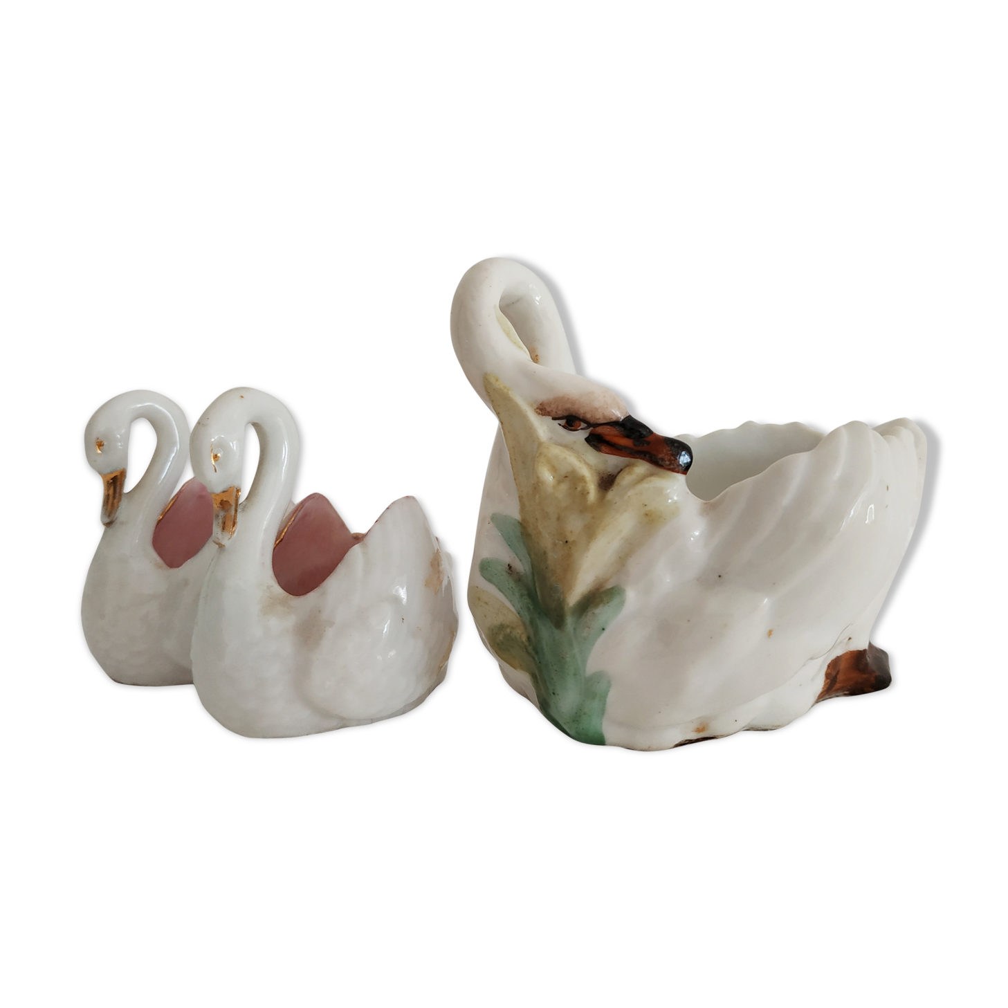 Mustard and salty swans, circa 1900