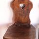 Pair of antique Alsatian wooden chairs