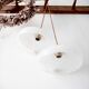 Pair of Clichy glass pendant lamps