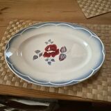 Grand plat de service ovale Digoin Sarreguemines modèle Magali.