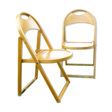 Pair of modernist pliantes chaises design 1950-60
