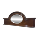 English mahogany shelf with its bevelled mirror from the early 20th century.