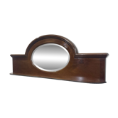 English mahogany shelf with its bevelled mirror from the early 20th century.