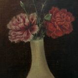 Still life with carnations, 20th century, signed