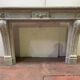 Louis XVI style fireplace in white Carrara marble, 19th century