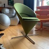 Chaise conique, modèle K1, conçue par Verner Panton, Plus-Linje, Danemark, années 1950