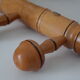 Vintage bamboo style wooden coat rack