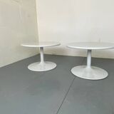 Table basse ronde blanche par Artifort, années 1970