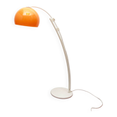 1970s floor lamp /arc lamp i white and orange