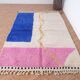 Handwoven natural wool rug, coloured, 1.5/2.5 m.