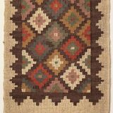 Tapis Kilim tissé à la main en jute et laine, côté de lit, décoration intérieure, hall d'entrée, balcon, TAPIS.