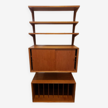 Scandinavian wall bookcase