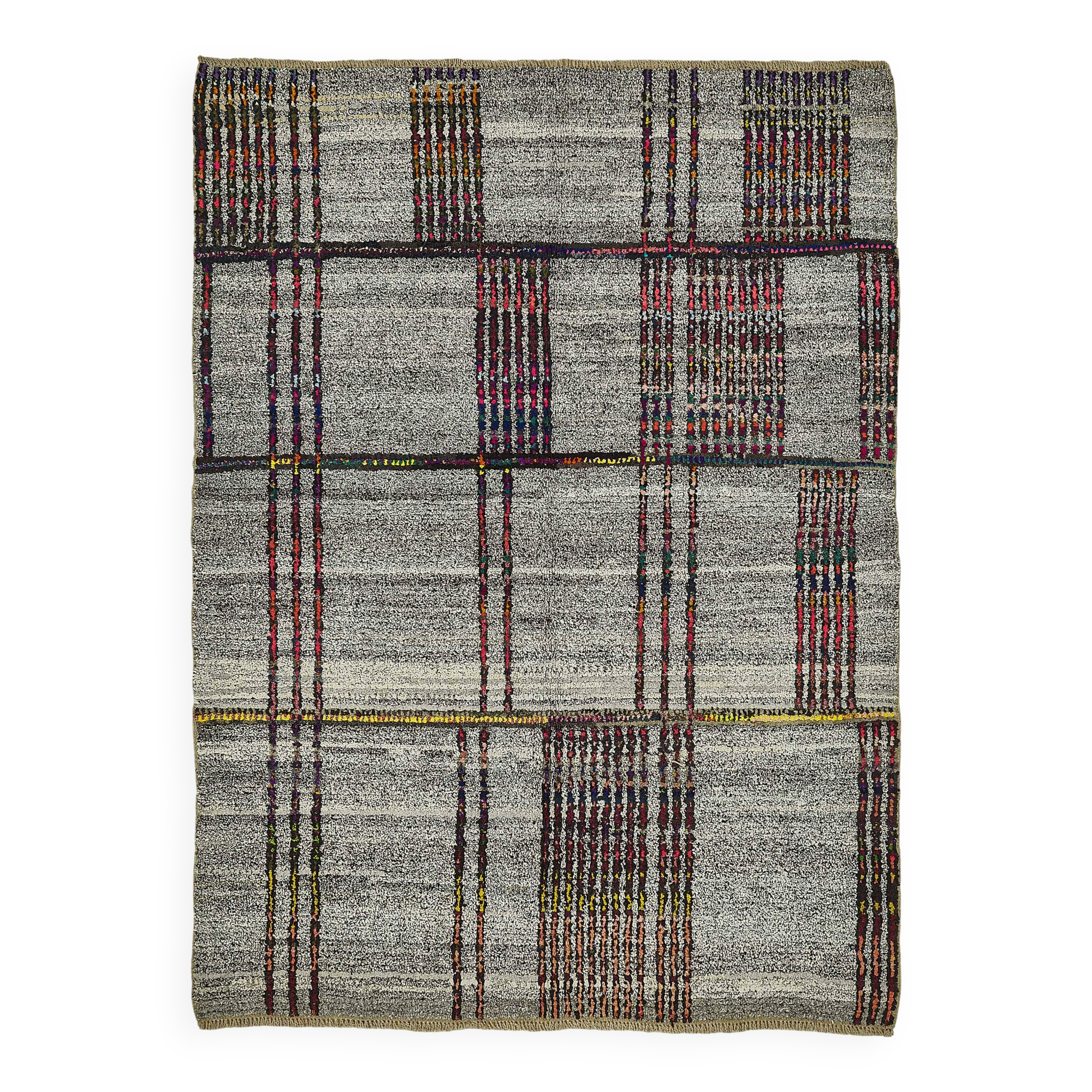 Handwoven Turkish Recycled Boho Rug 177 cm x 237 cm