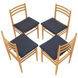 Set of Four Midcentury Dining Chairs, Scandinavian Design, 1970s