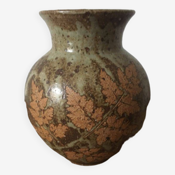 Stoneware vase signed Alain Blanchard