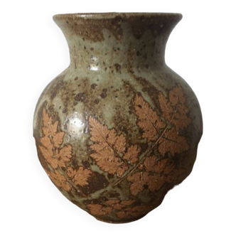 Stoneware vase signed Alain Blanchard