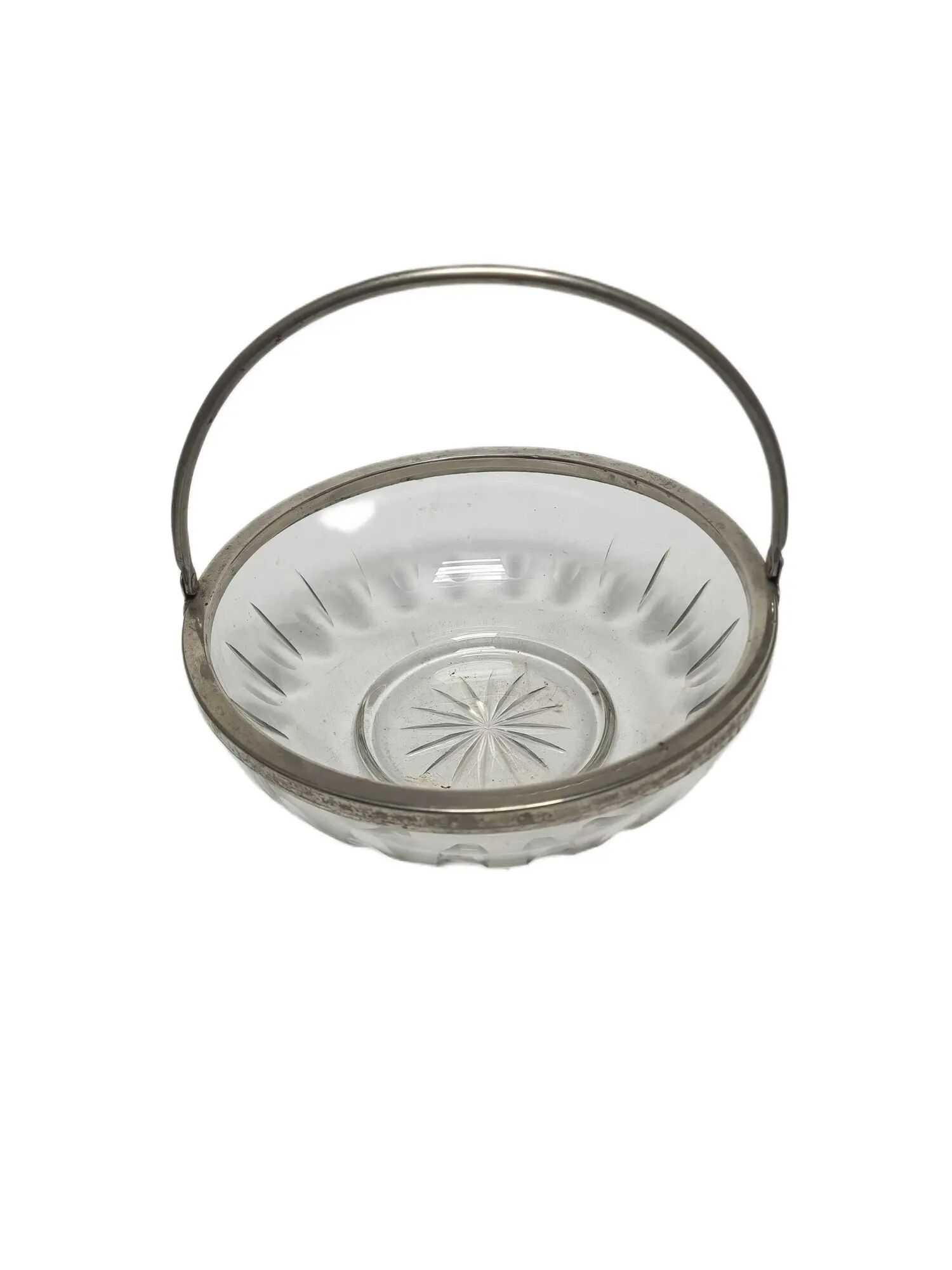 BCS Crystal Plate ART DECO with Brass Fittings