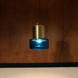 Brass and glass pendant light by Hans Agne Jakobsson 1970