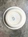 Round and hollow dish Boulenger & Cie in white and blue enamelled iron earth, "Wild rose" service