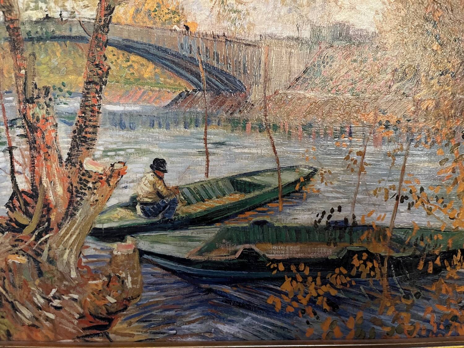 Painting: oil on canvas - animated lake landscape