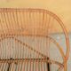 Vintage rattan bench feet metal