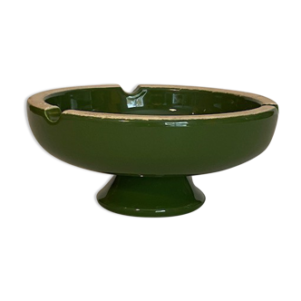 Vintage green ashtray on foot