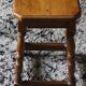 Wooden stool with a square seat