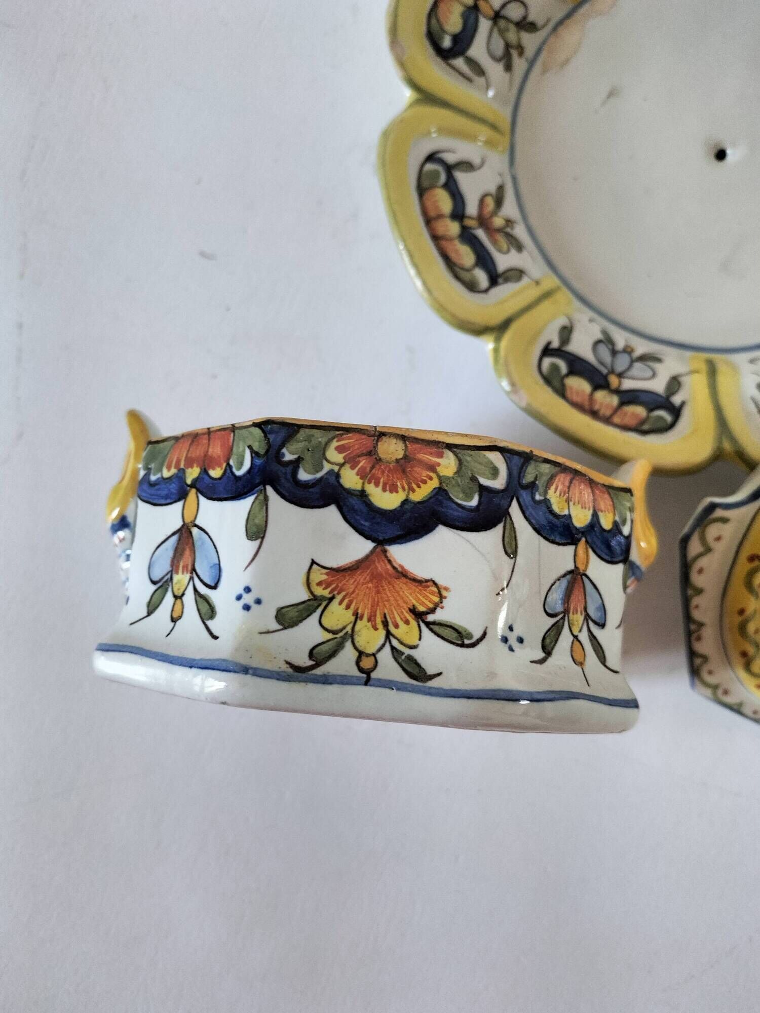 Octagonal jam pot Desvres - Jules Verlingue - Rouen decoration