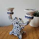 2-light Delft chandelier