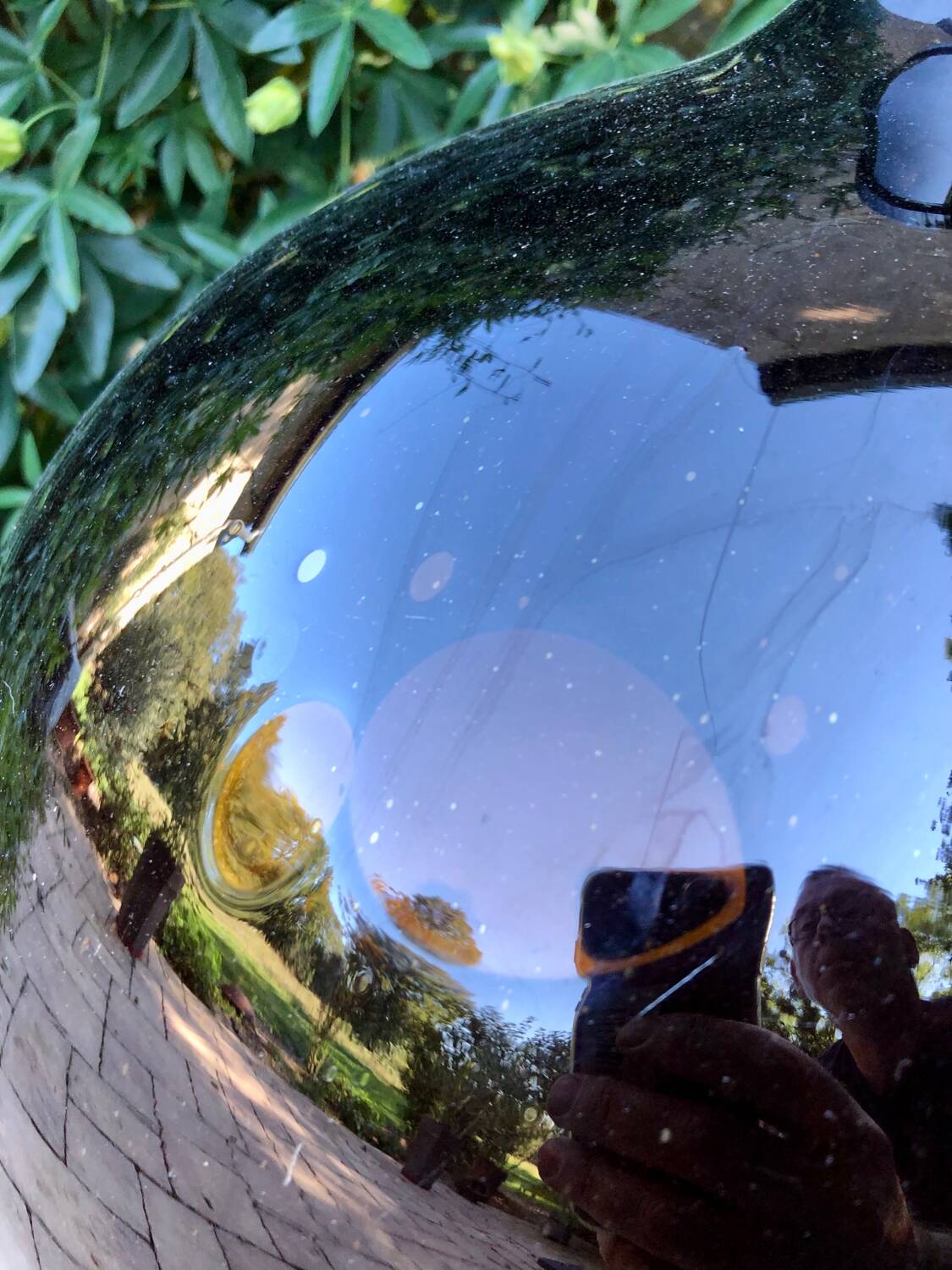 Amber and bubbled Dame Jeanne