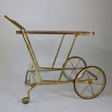 Elegant food trolley - brass - vintage.