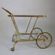Elegant food trolley - brass - vintage.