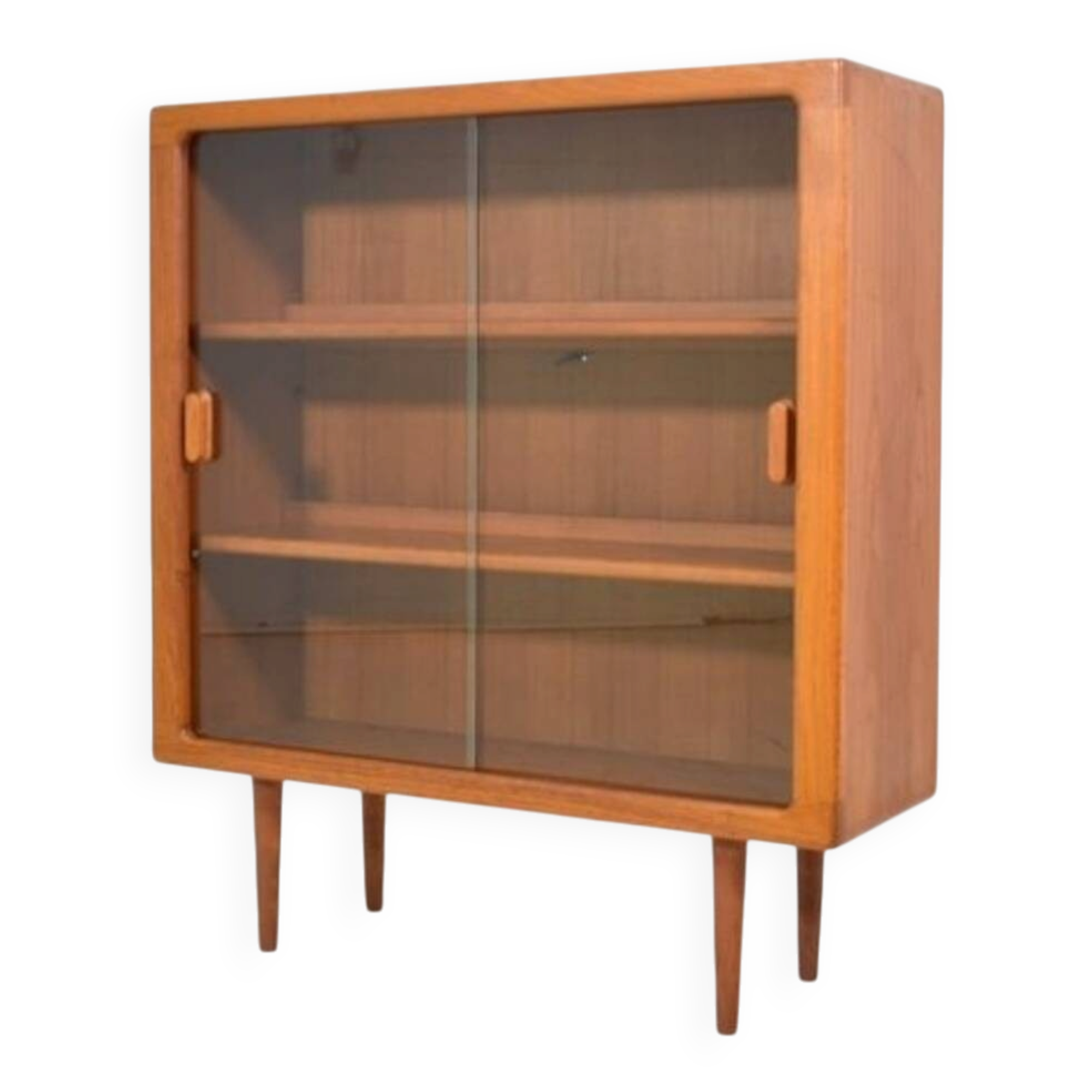 Showcase by CFC Silkeborg 1960s Danish teak Scandinavian display cabin
