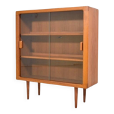 Vitrine par CFC Silkeborg années 1960 en teck danois, vitrine scandinave.