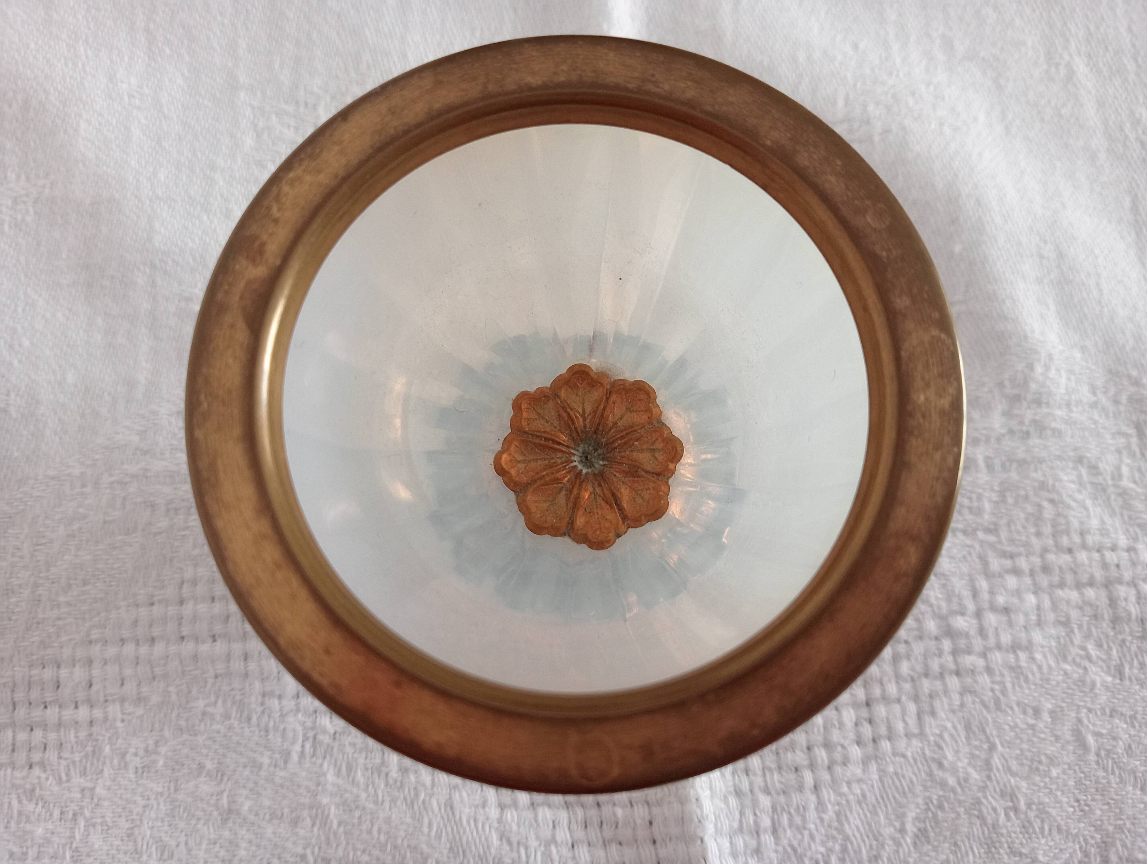 Small alabaster and bronze cup